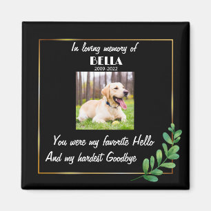 Dog Memorial Stone Loss of Pet Stone Black Magnet