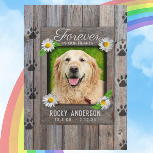 Dog Memorial with Rainbow Bridge Poem Card