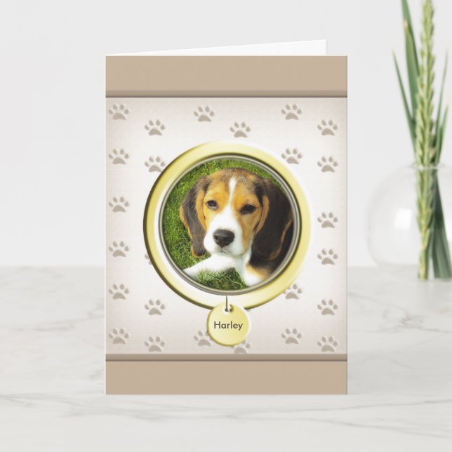 Dog Memorial with Rainbow Bridge Poem Card (Front)
