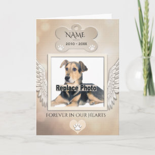 Dog Memorial  with Rainbow Bridge Poem Card