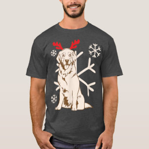 Dog Merry Christmas Celebrations Party Reindeer La T-Shirt