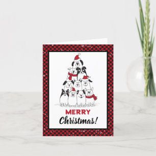 Dog Merry Christmas Holiday Card