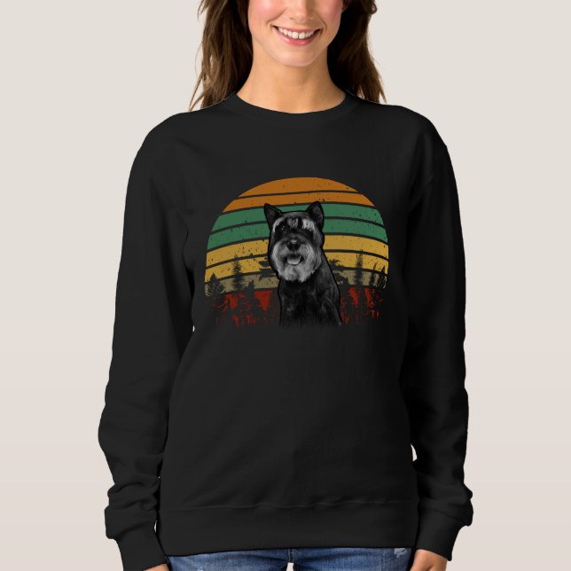 Dog   Mini Schnauzer Womens Miniature Schnauzer Sweatshirt (Front)
