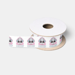 Dog Mom AF - Funny Dog Mom Design Satin Ribbon