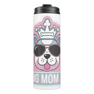 Dog Mom AF - Funny Dog Mom Design Thermal Tumbler