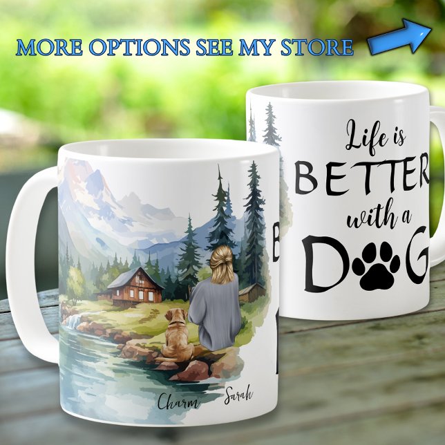 Dog Mom  Coffee Mug (Dog Mom, Life with a dog, --)
