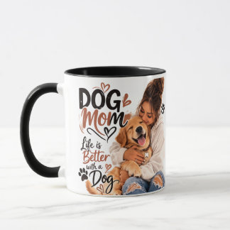 Dog Mom Coffee Mug | Cute Teddy Bear & Pet Lover C