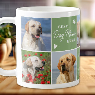 DOG MOM Custom 7 Photo Collage Mother's Day  Coffee Mug