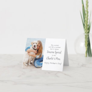 Dog Mom Custom Pet Photo Mother's Day Holiday Card