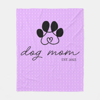 dog mom customizable lilac polar blanket