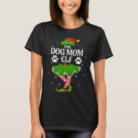 Dog Mom Elf Christmas Family Girls Women Elf Squad