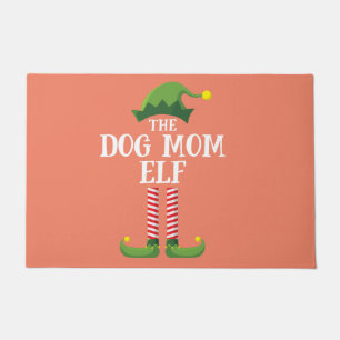Dog Mom Elf Matching Family Group Christmas Party Doormat