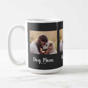 Dog Mom Established Script Photo Coffee Mug