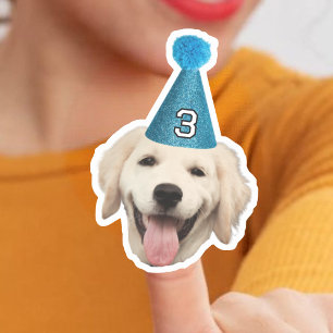 Dog Mom Face Stickers, Custom Face Birthday Party