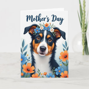 Dog Mom Floral Mothers Day Card