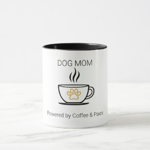 Dog Mom Fuel Coffee & Paws Funny Pet Lover Mug