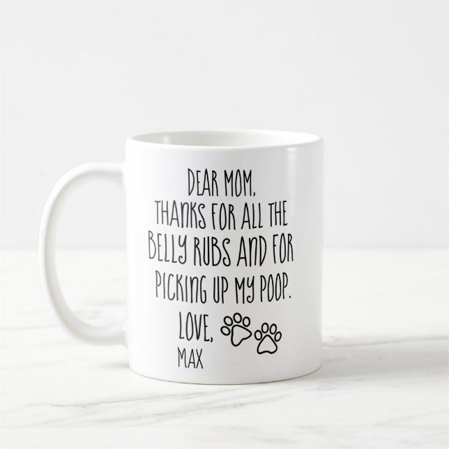 Dog Mom Gift, Mothers Day Dog Mom Personalized Coffee Mug (Left)