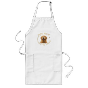 Dog Mom — Golden Retriever Portrait Tee Long Apron