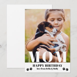 Dog Mom Happy Birthday Modern Personalized Photo