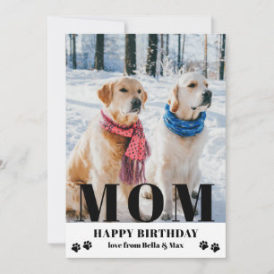 Dog Mom Happy Birthday Modern Personalized Photo