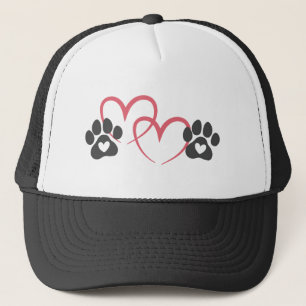 Dog Mom Heart Paws Art Rescue Dogs Lover Mama Trucker Hat