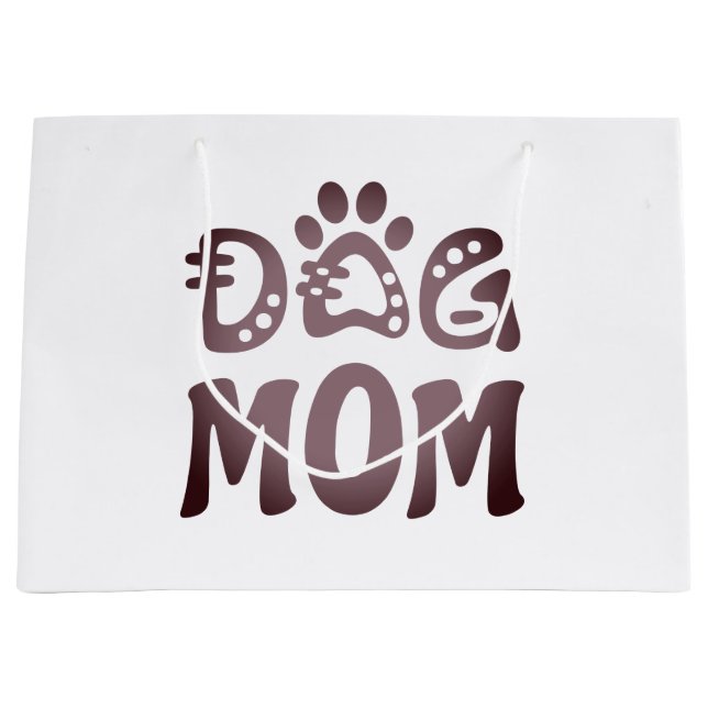 Dog Mom Large Gift Bag (Front)