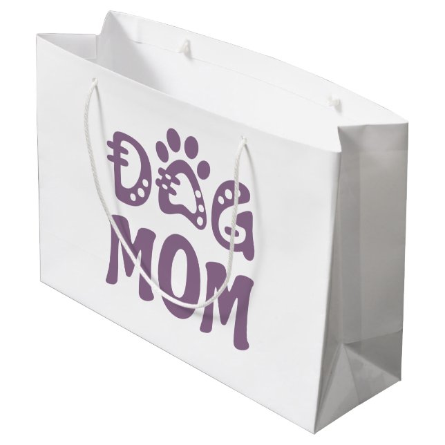 Dog Mom Large Gift Bag (Back Angled)