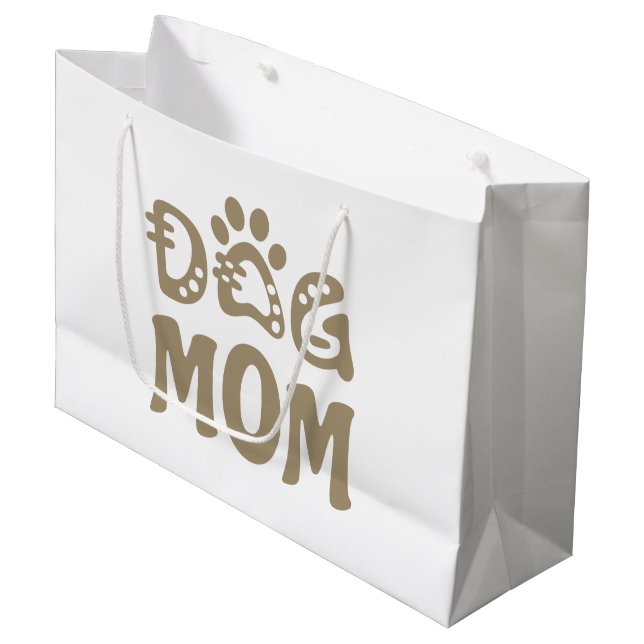 Dog Mom Large Gift Bag (Front Angled)
