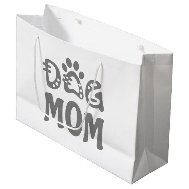 Dog Mom Large Gift Bag (Front Angled)