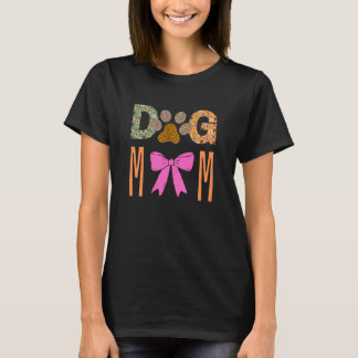 Dog Mom Leopard Paw Print/ Cute Dog Lover Apparel  T-Shirt