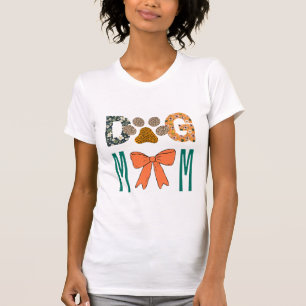 Dog Mom Leopard Paw Print/ Cute Dog Lover Apparel  T-Shirt