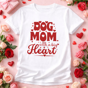 Dog Mom Love Aesthetic Design for Pet Lovers T-Shirt