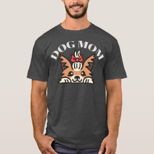 Dog Mom Paw Dog Owner Puppy Cute Yorkshire Terrier T-Shirt
