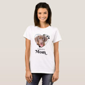 Dog MOM Personalised Heart Dog Lover Pet Photo T-Shirt (Front Full)
