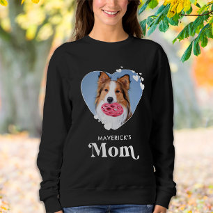 Dog MOM Personalised Pet Photo Heart Dog Lover Sweatshirt