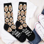 DOG MOM Personalized Cute Pet Photo Novelty Crew Socks<br><div class="desc">Delight the Dog Lover in Your Life Introducing our charming Dog Photo Socks, the perfect gift for the ultimate dog mom! These socks are designed with the dog lover in mind, featuring an adorable all-over pattern that includes your cherished pup's picture and playful paw prints. Features Personalized Design: Transform your...</div>