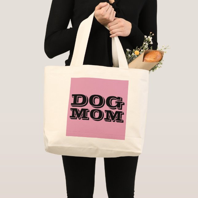 DOG MOM PINK TOTES HANDBAGS PURSE (Front (Product))