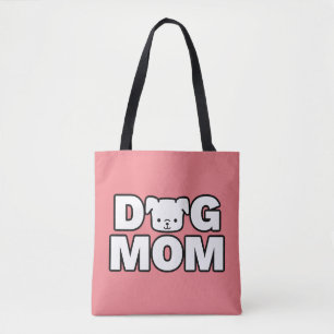 DOG MOM Tote Bag (Pink)