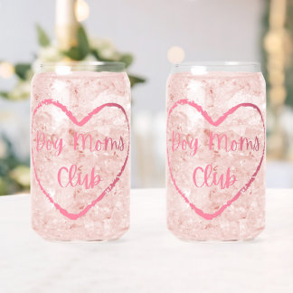 Dog Moms Club Drinking classes (set of 2 )  Can Glass