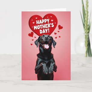 Dog Mothers Day Hearts Card