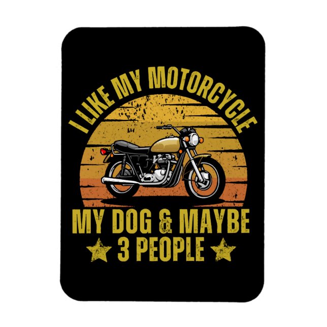 Dog Motorcycle Magnet (Vertical)