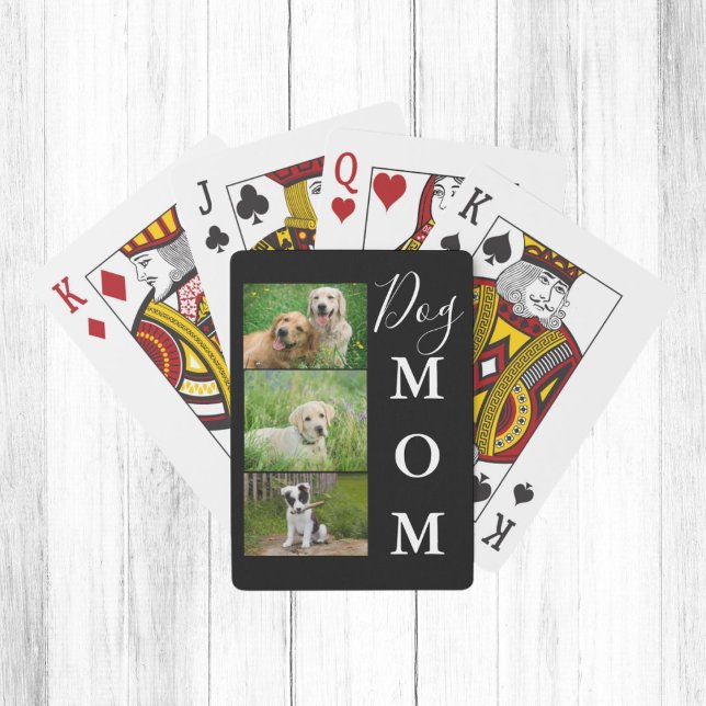 Dog Mum 3 Photo Collage Playing Cards (Creator Uploaded)