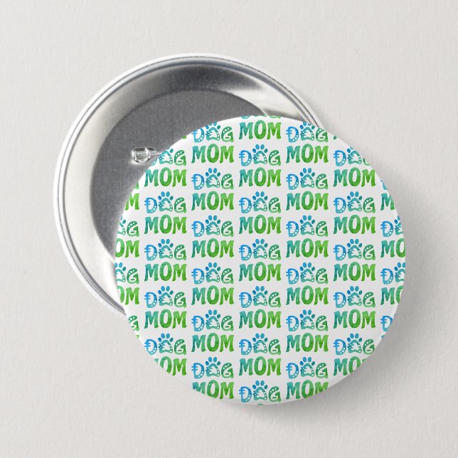Dog Mum 7.5 Cm Round Badge (Front & Back)