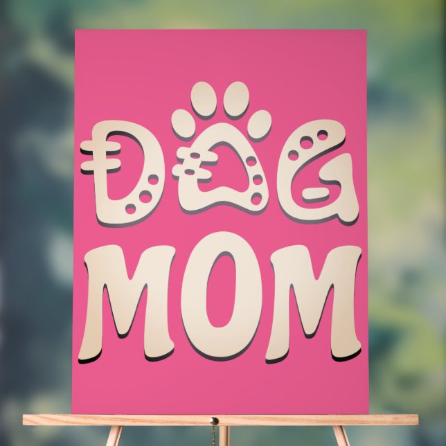 Dog Mum Acrylic Sign (Neutral)