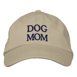 Dog Mum blue beige Embroidered Baseball Cap