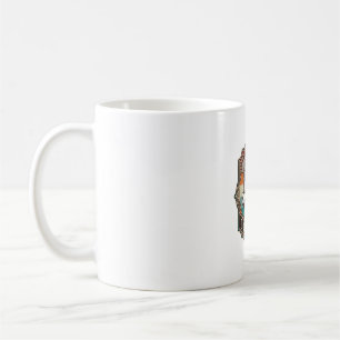 Dog Mum Bone Bandanna Vintage Frame_1 Coffee Mug