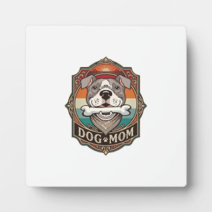 Dog Mum Bone Bandanna Vintage Frame_1 Plaque