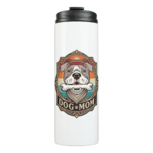 Dog Mum Bone Bandanna Vintage Frame_1 Thermal Tumbler