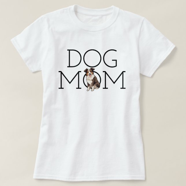 Dog Mum Border Collie T-Shirt (Design Front)