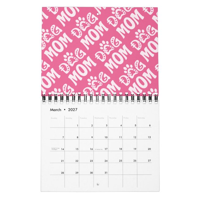 Dog Mum Calendar (Mar 2027)
